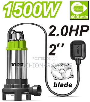 Vido Sewage/Drainage Submersible (የቆሻሻ ውሀ)water Pump 2hp