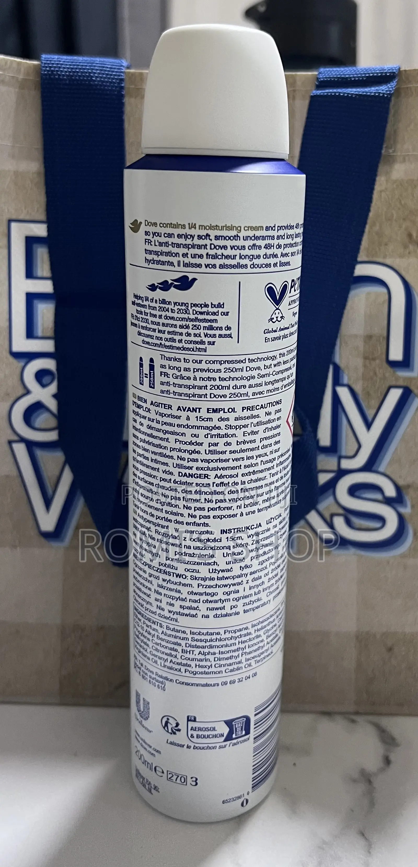 Dove Original Spray 200ml Imported From France