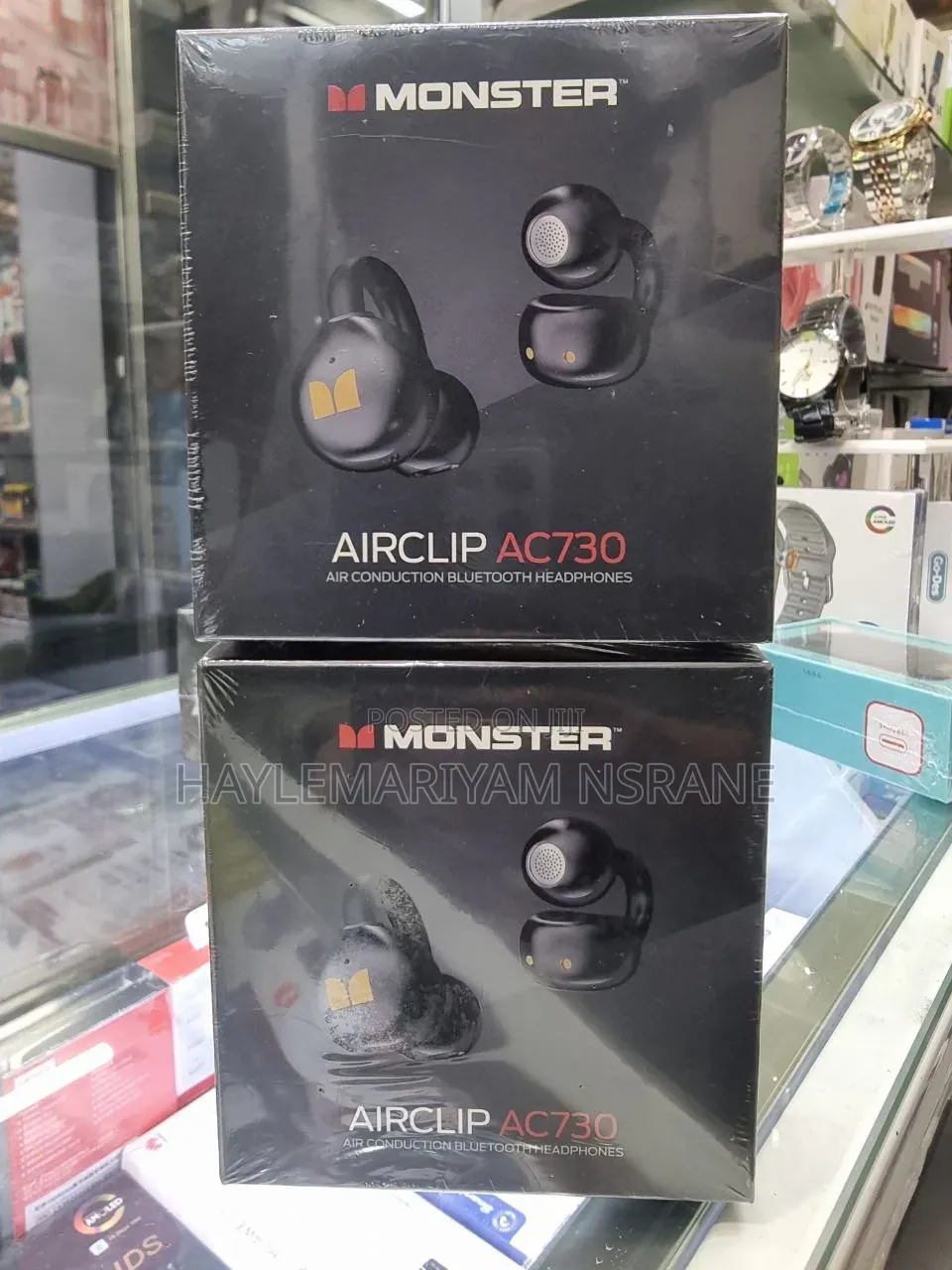 Original Monster AirClip AC730 Air Conduction Bluetooth Headphones