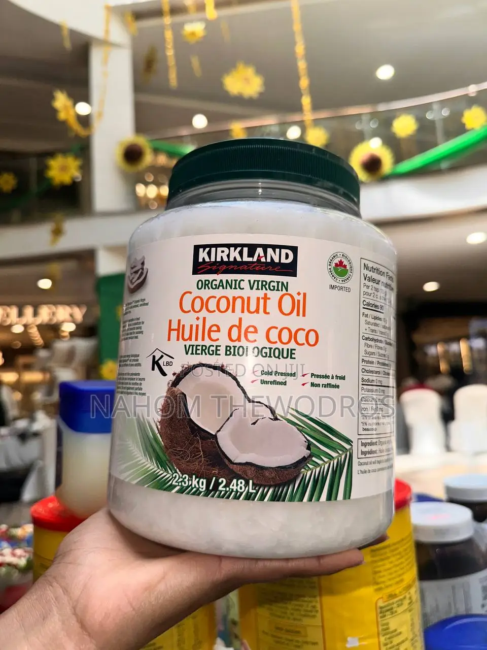 Kirkland Signature Organic Virgin Coconut Oil – 2.3kg / 2.48L