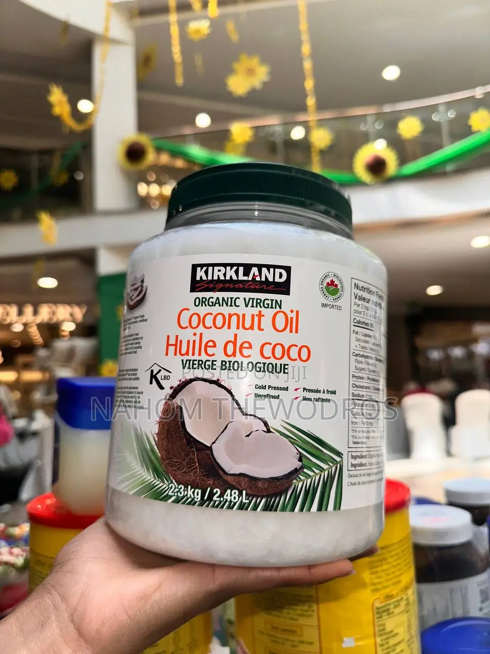 Kirkland Signature Organic Virgin Coconut Oil – 2.3kg / 2.48L