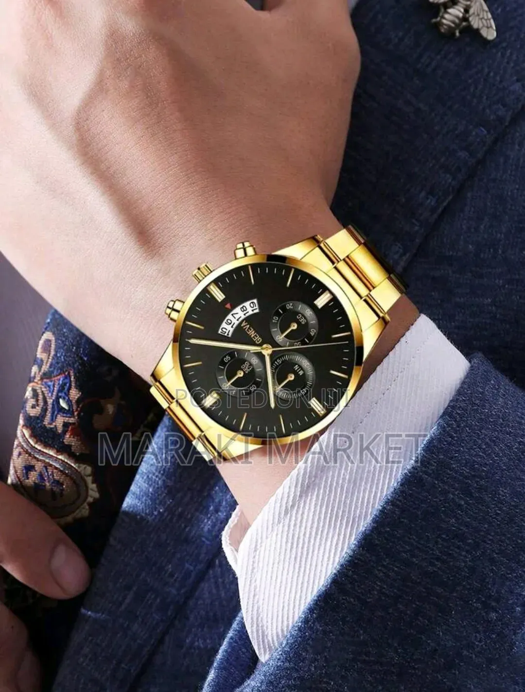 12-Piece Men's Fashion Quartz Watch Set, Round Dial, Alloy Band