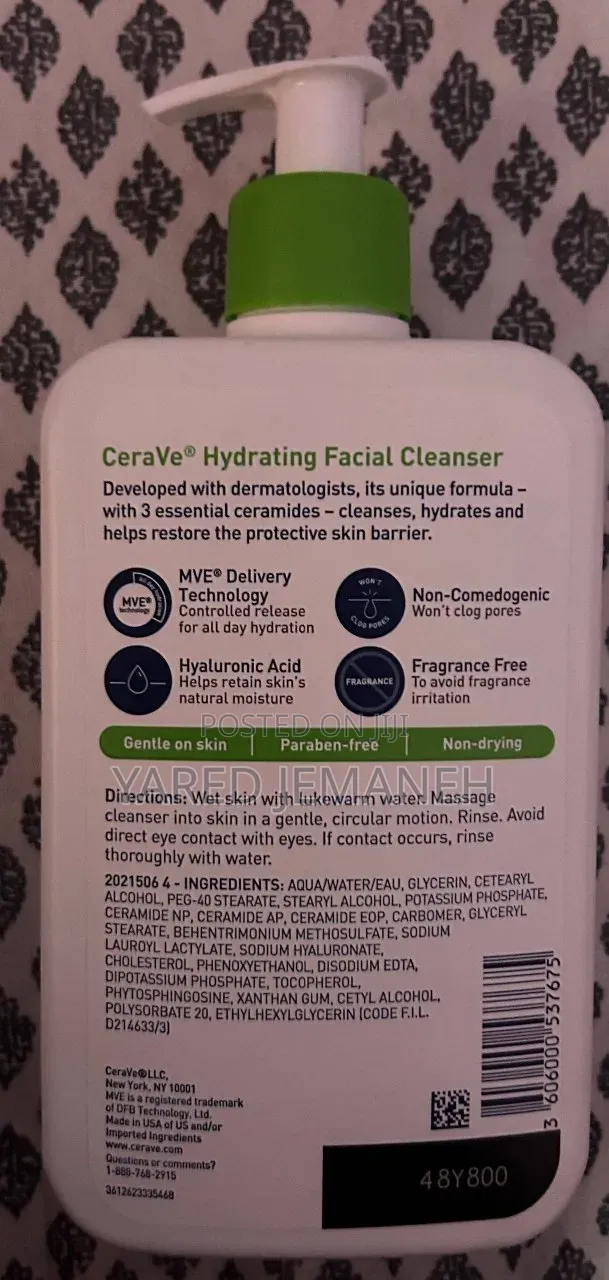Cerave Hydrating Facial Cleanser