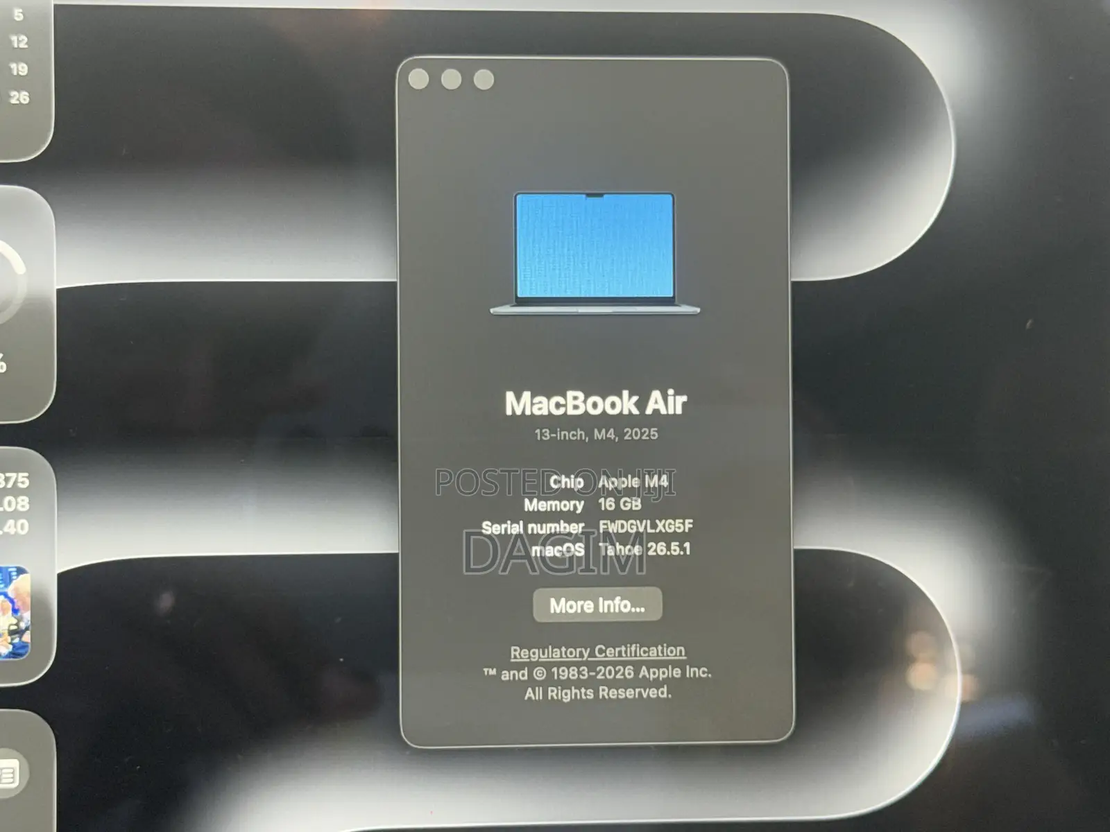 New Laptop Apple MacBook Air 2025 M4 16GB Apple M4 SSD 512GB