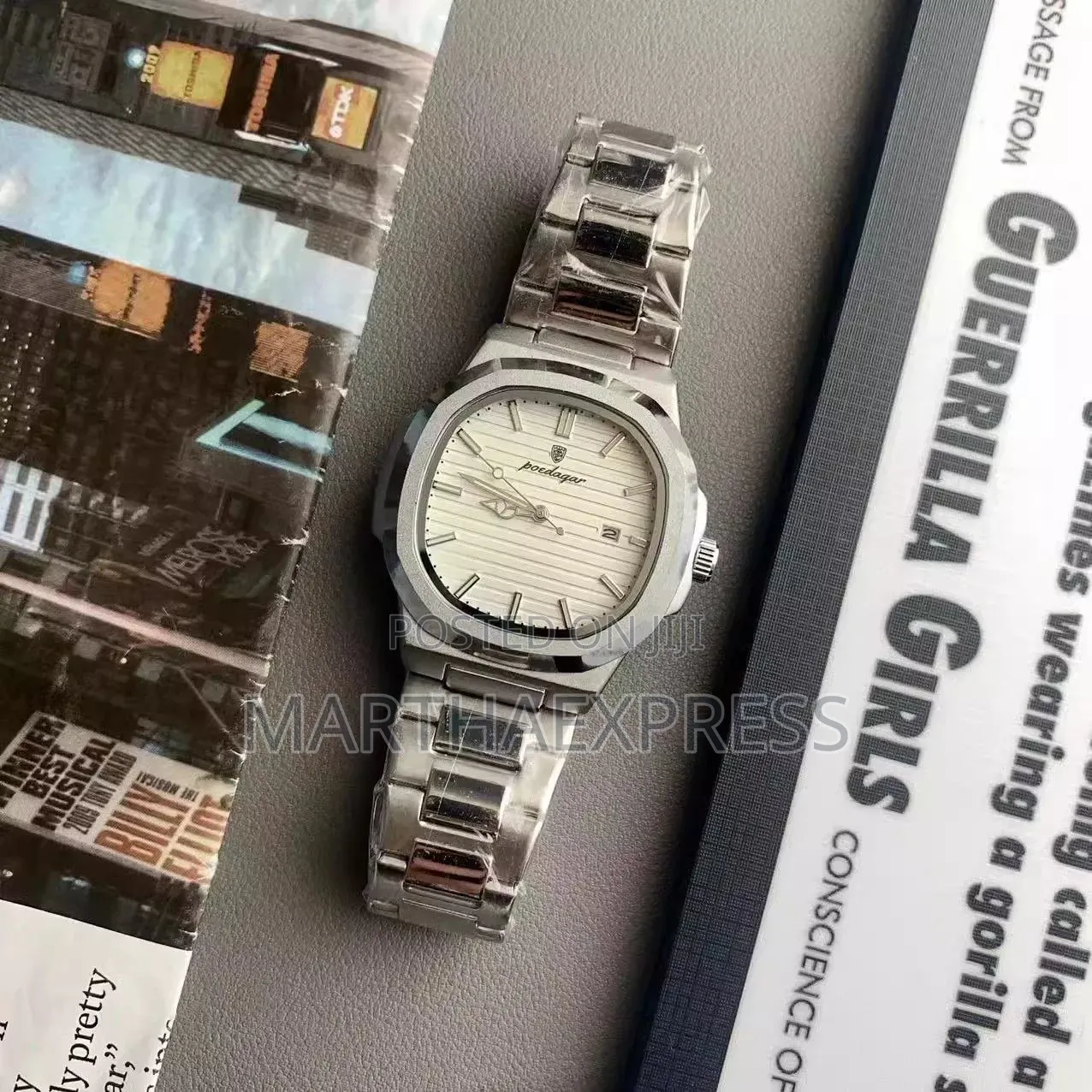 Orginal የወንድ ሰአት POEDAGAR Nautilus Brand White Dial Quartz Japan Movt