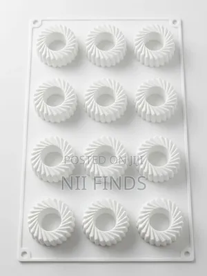 Spiral or Fluted Round Shapes Silicone Mold