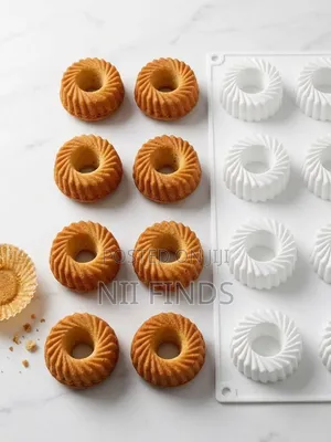 Spiral or Fluted Round Shapes Silicone Mold