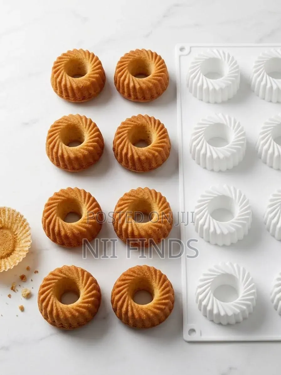 Spiral or Fluted Round Shapes Silicone Mold