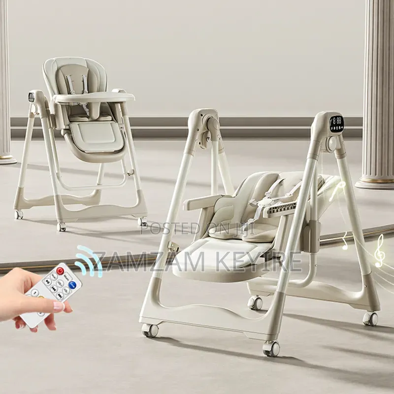 2 in 1 Electric Baby High Chair Swing With Remote Control