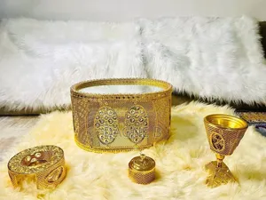 Rekebot Elegant Design Coffee Table Tea Tray Gold ዉብ ዲዛይን የቡና ረከቦት