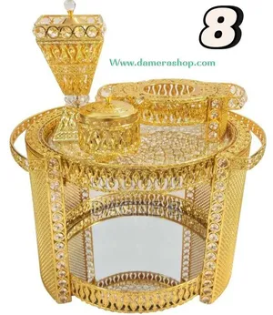 Rekebot Elegant Design Coffee Table Tea Tray Gold ዉብ ዲዛይን የቡና ረከቦት