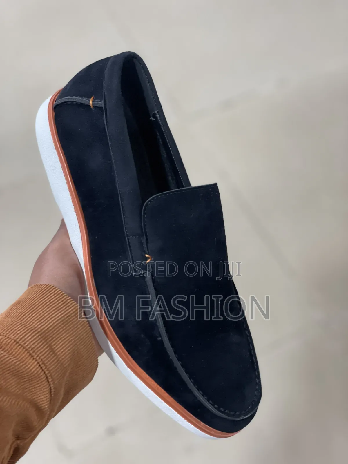 Dark Suede Slip-on Loro Piana Casual Shoe