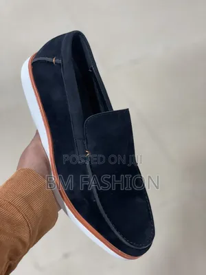 Dark Suede Slip-on Loro Piana Casual Shoe
