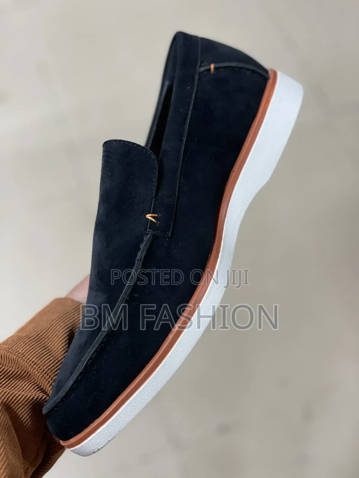 Dark Suede Slip-on Loro Piana Casual Shoe
