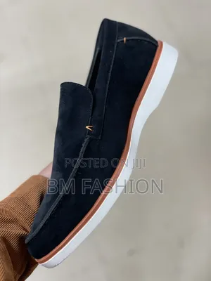 Dark Suede Slip-on Loro Piana Casual Shoe