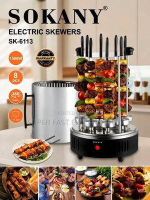 SOKANY Electric Skewers Vertical BBQ Grill 1500W – SK-6113