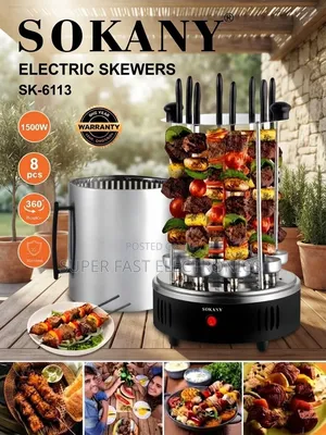 SOKANY Electric Skewers Vertical BBQ Grill 1500W – SK-6113