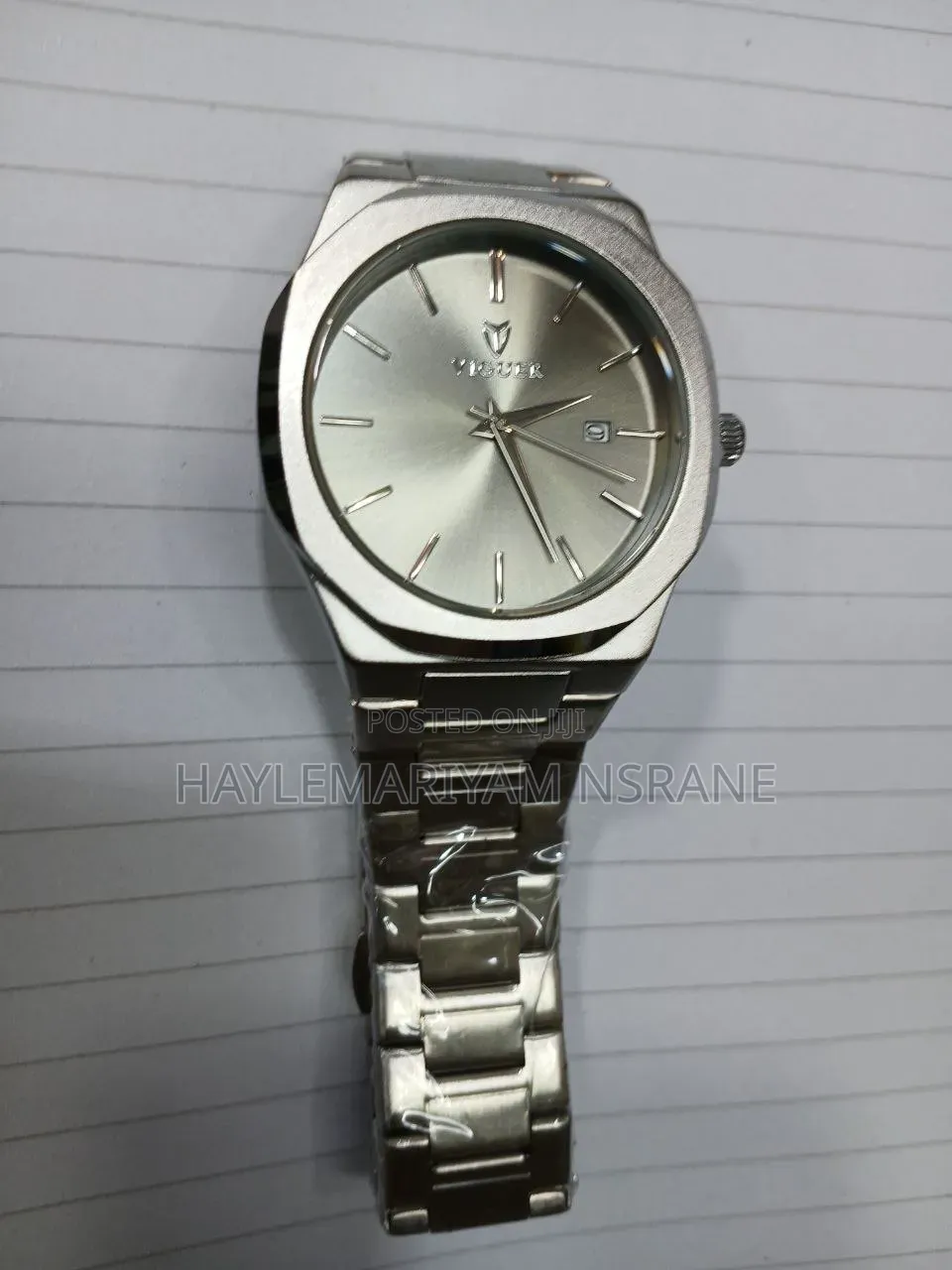 VIGUER Luxury Stainless Steel Quartz Men's Watch With Date Calendar