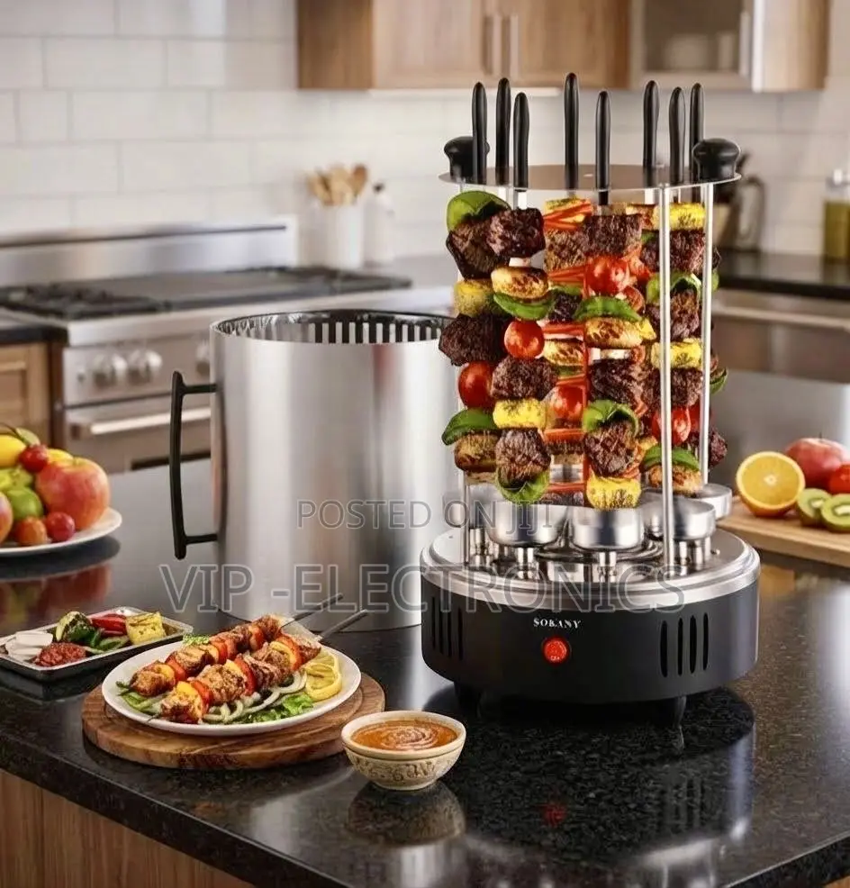 SOKANY Electric Skewer Vertical Kebab Machine – 1500W | 8 Skewers