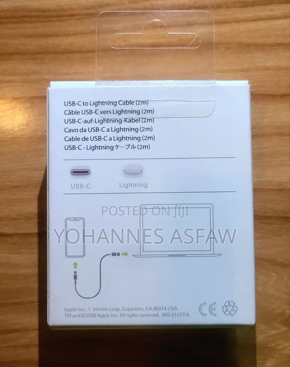 2 Meters Genuine Apple USB-C to Lightning Cable