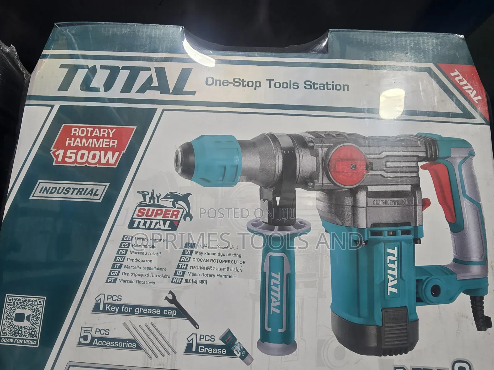 TOTAL Rotary Hammer 1500W Industrial | SDS Plus Demolition Hammer