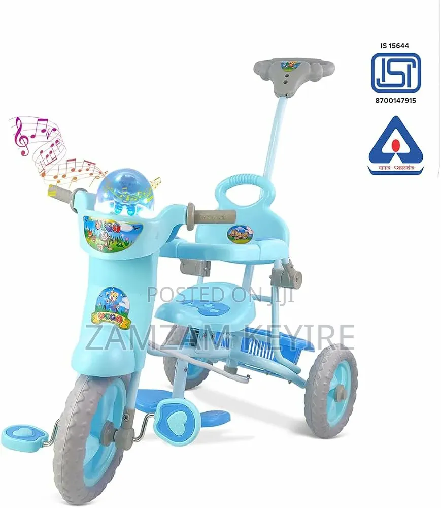 Baby Musical Tricycle With Parent Handle