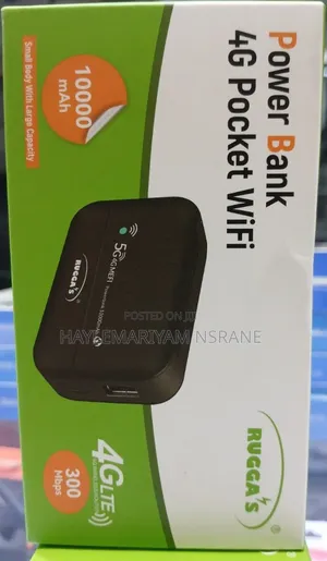 RUGGA'S 2-in-1 10000mAh Power Bank 4G LTE Pocket WiFi Router 300Mbps