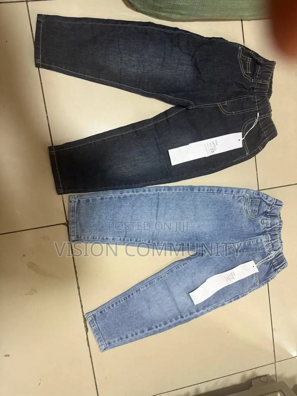 Boys Denim Jeans Pants – Dark Light Blue – Brand New
