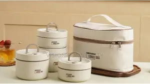 3-Tier Lunch Box Set With Insulated Carry Bag – Brand New