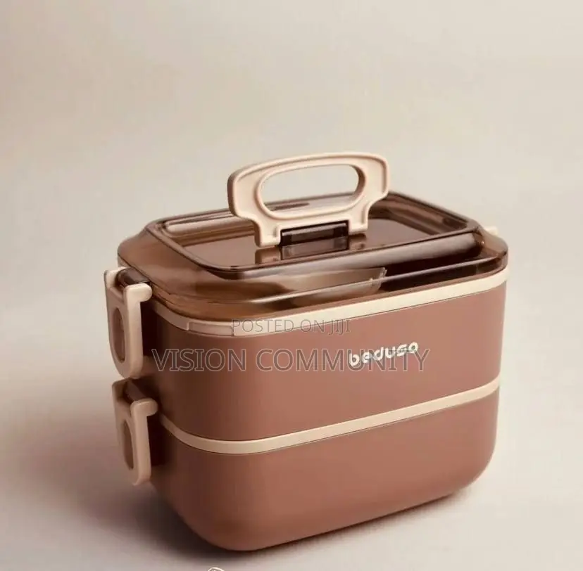 2-Tier Insulated Lunch Box With Carry Handle – Brand New
