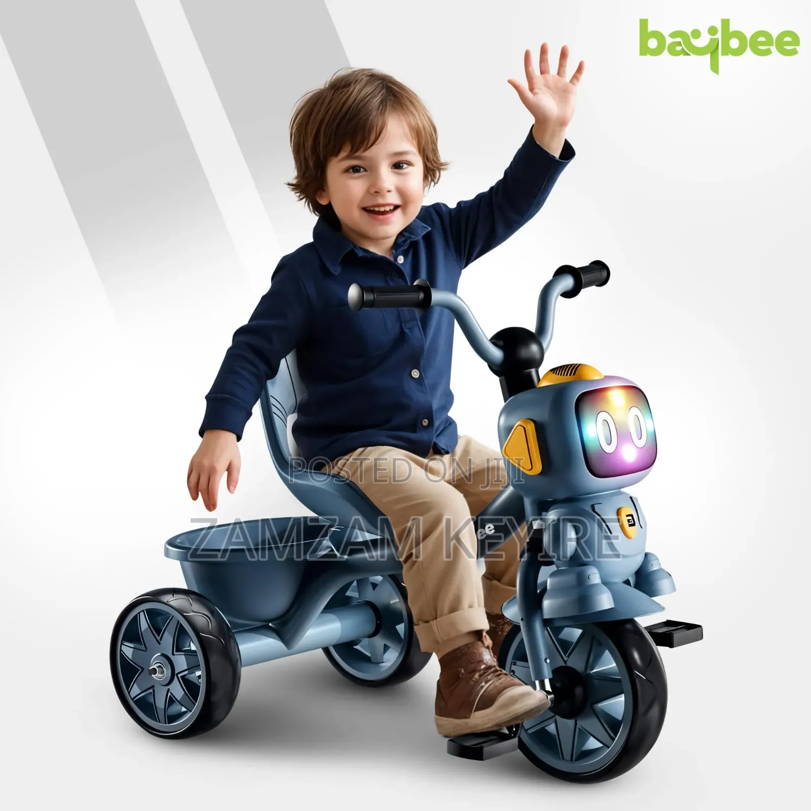 Baby Musical Tricycle With Parent Handle