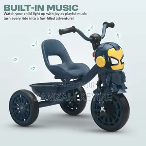 Baby Musical Tricycle With Parent Handle