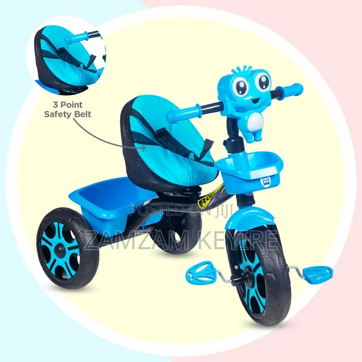 Baby Musical Tricycle With Parent Handle