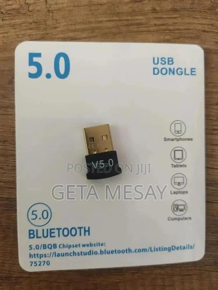 Premium Bluetooth 5.0 USB Dongle Adapter for PC Laptop – High Speed