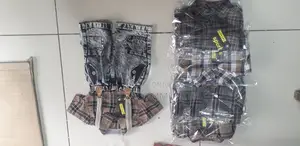 Boys Casual 2-Piece Outfit Set – Shirt Shorts With Suspenders