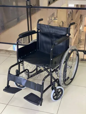 Strong Folding Wheelchair – No Commode — ጠንካራ የሚታጠፍ ዊልቸር – ፖፖ የሌለው