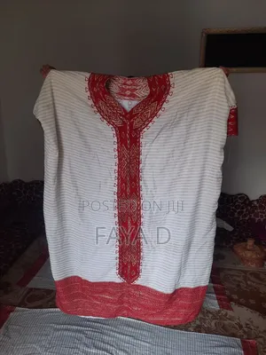 Habesha Kemis /ሀበሻ ቀሚስ White and Red