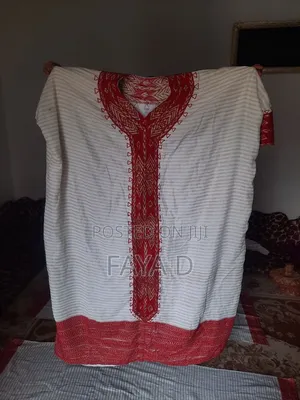 Habesha Kemis /ሀበሻ ቀሚስ White and Red