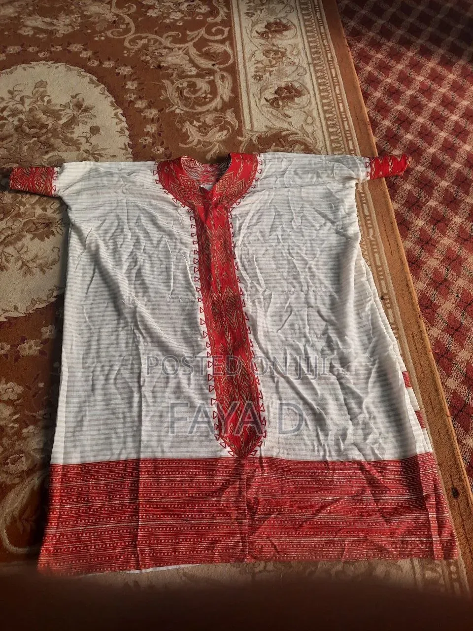 Habesha Kemis /ሀበሻ ቀሚስ White and Red