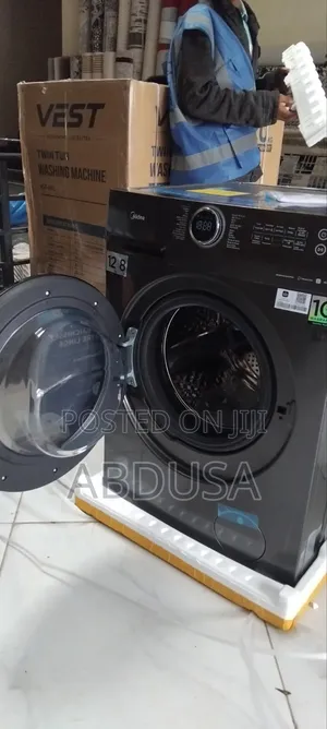 MIdea12ኪግየማጠብአቅም ያለው አውቶማቲክልብ ማጠቢያ ማሽን እስከ 8 ኪግ ድረስ ልብስዎትን ሙሉ ለሙሉ ማድረቅ
