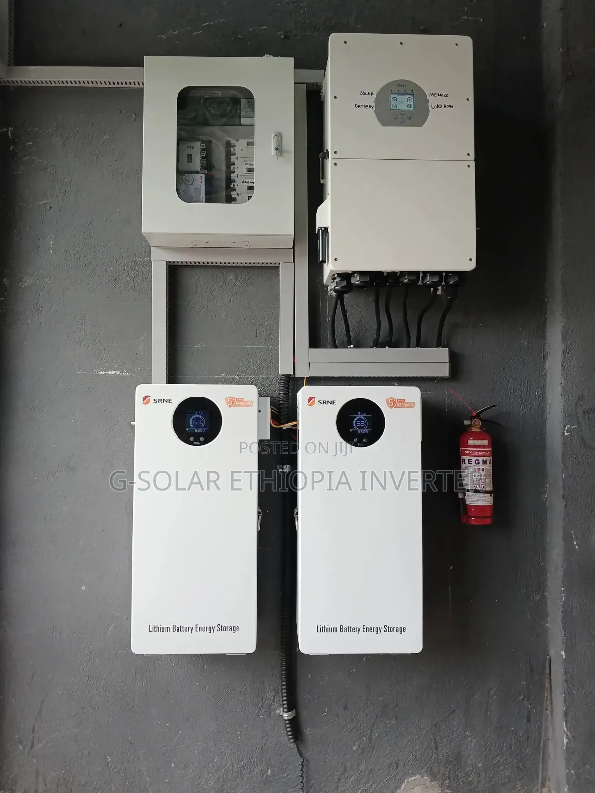 10kw Solar Energy System/10kw Inverter + 5.12kw *2 PCS Lithium Battery