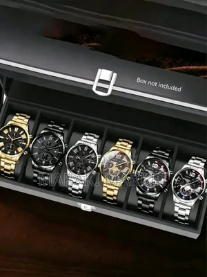 6pcs Men's Quartz Chronograph Wristwatches