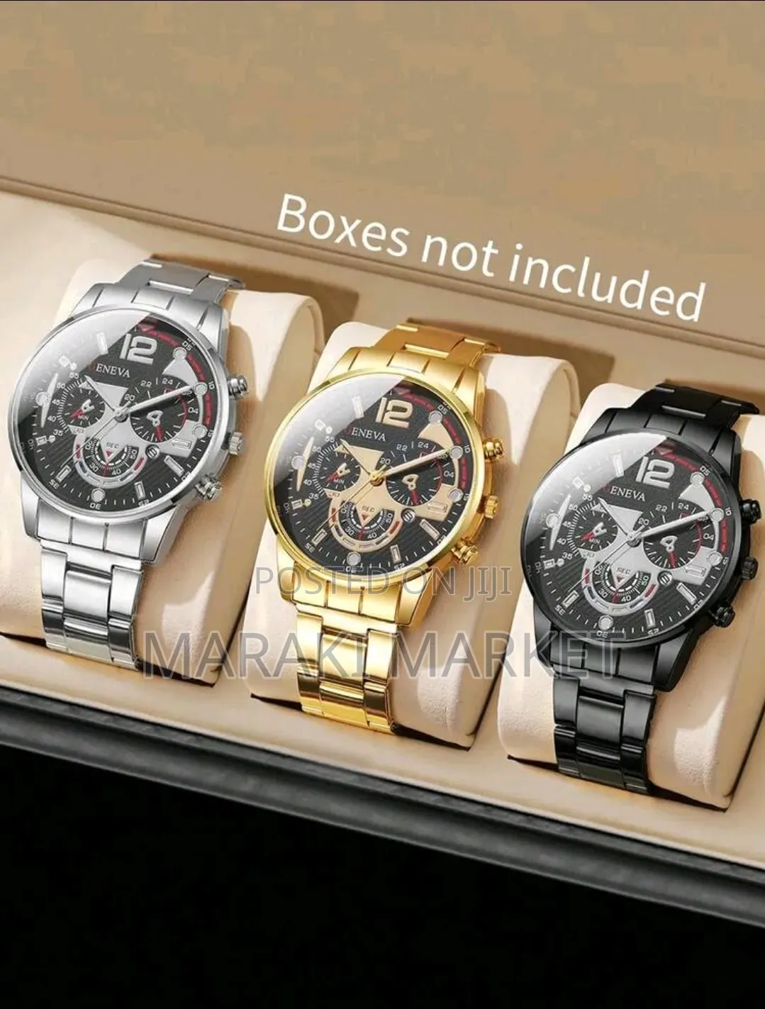 6pcs Men's Quartz Chronograph Wristwatches