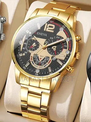 6pcs Men's Quartz Chronograph Wristwatches