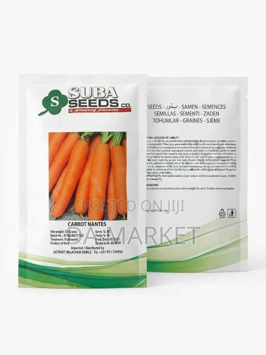 Carrot Nantes Vegetable Seeds Produced in Italy by Suba Seeds