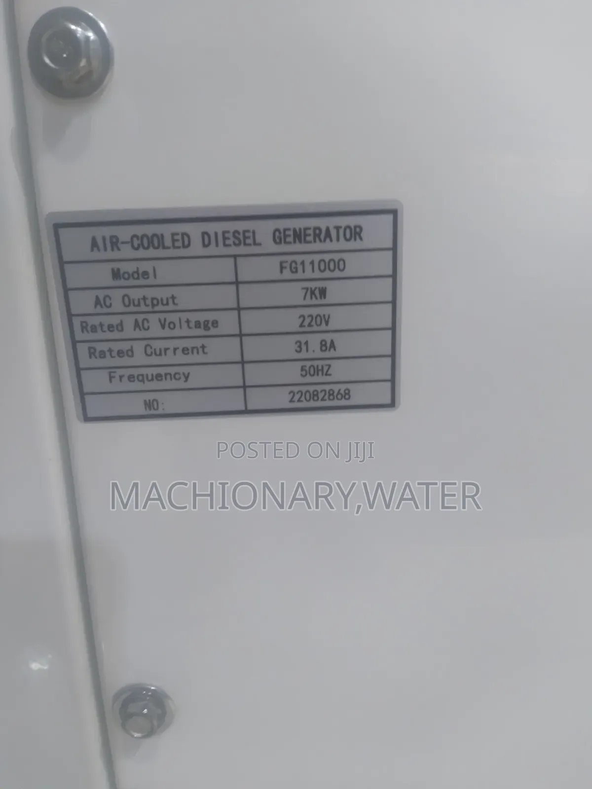 FKR Diesel Silent Generator 7kw Fg11000