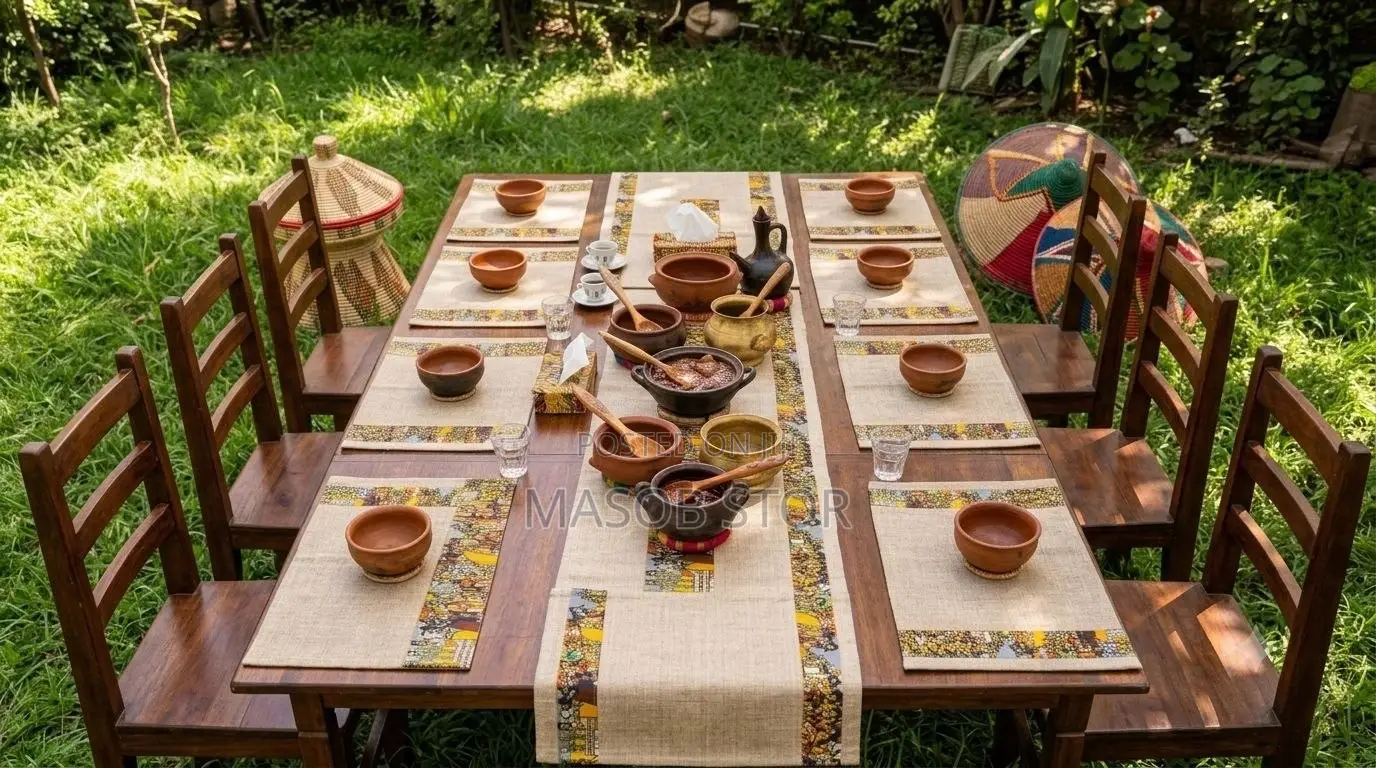 Table Mat With Runner Dining Table Accessories የገበታ የመመገቢያ ጠረቤዛ ምንጣፍ