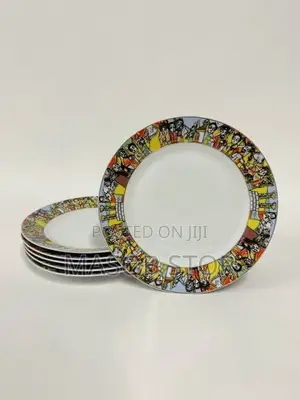 Queen Sheba Traditional Ceramic Dinner Plate የንግሥት ሳባ ታሪካዊ ዲዛይን ባህላዊ