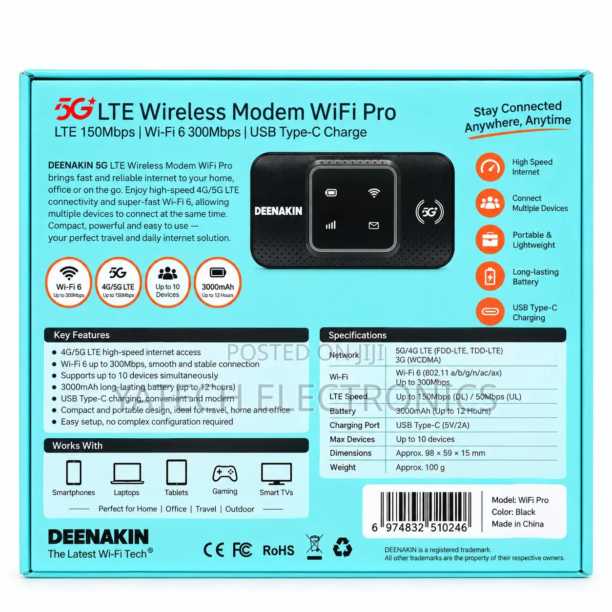 DEENAKIN 5G LTE Wireless Modem WiFi Pro