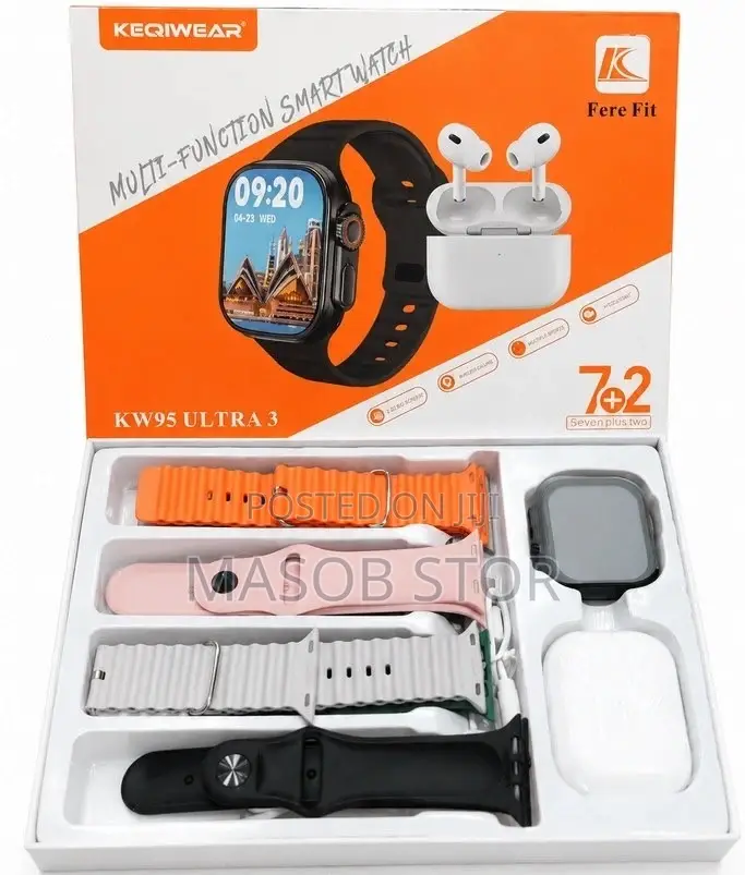 Quality Product Smart Watch እና Earbud With 7 Straps